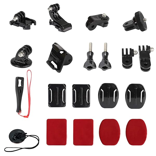PellKing Universal Action Camera Accessory Kit for GoPro Hero 13-5, Insta360, DJI OSMO, AKASO - Helmet & Tripod Mounts Included - View 2 of 7