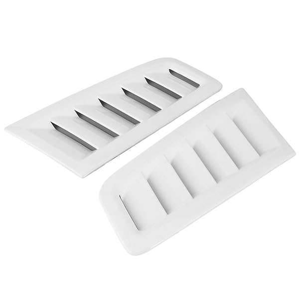 Aramox Aramox Bonnet Vents for Focus RS MK2 Universal Air Vents Engine Hood Gloss White 2Pcs Car Exterior Parts - View 7 of 10