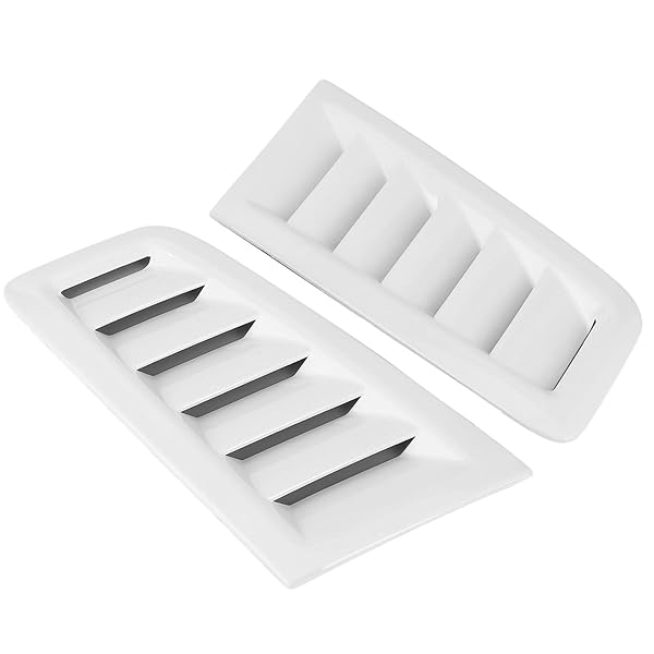 Aramox Aramox Bonnet Vents for Focus RS MK2 Universal Air Vents Engine Hood Gloss White 2Pcs Car Exterior Parts - View 8 of 10