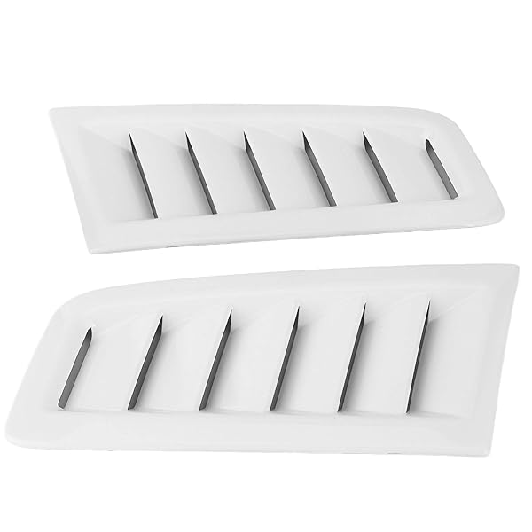 Aramox Aramox Bonnet Vents for Focus RS MK2 Universal Air Vents Engine Hood Gloss White 2Pcs Car Exterior Parts - View 9 of 10