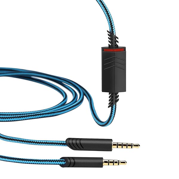 MQDITH MQDITH Replacement Audio Cable for Astro A40 A40TR Gaming Headset Inline Mute Wire Blue