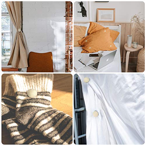 Hotop 8 Pieces Duvet Clips for Comforter Double Sided Pin Fasteners Holder Prevents Shifting Beige Bedding Accessories - View 8 of 8