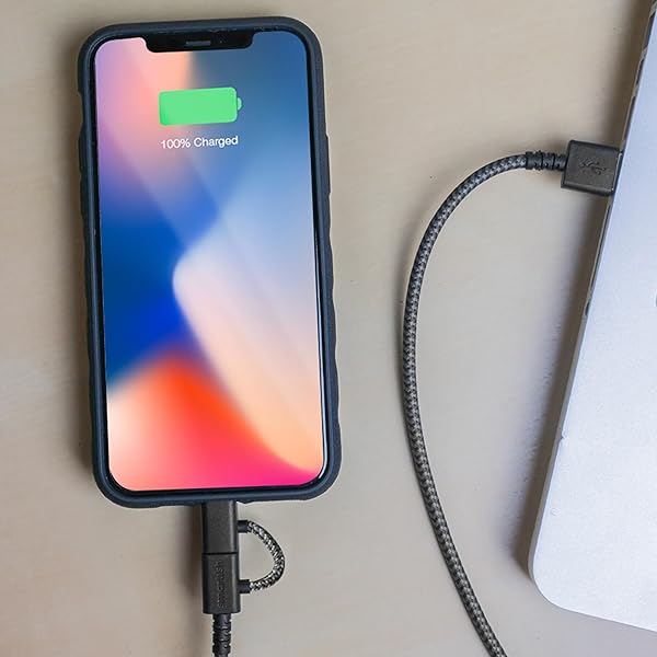 Smartish Smartish Lightning Fast Charging Cable USB-C Crown Joule Durable Nylon Fabric Cord MFi Certified for iPad Airpods iPhone Teal Me More 6ft - View 9 of 10