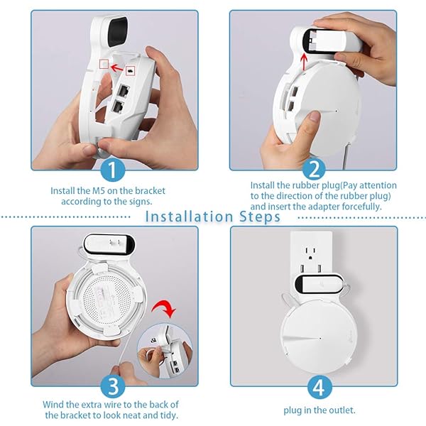 Koroao Koroao Outlet Holder Mount for TP-Link Deco M5 P7 Whole Home Mesh WiFi System Sturdy Wall Mount Bracket 2-Pack - View 5 of 8