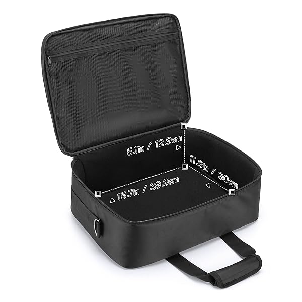 CURMIO CURMIO Projector Carrying Case with Laptop Compartment for Major Projectors Black Patented Design - View 4 of 10