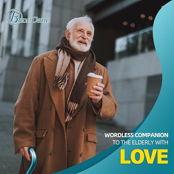 BeneCane BeneCane Adjustable Walking Cane with Soft Cushioned Handle Lightweight Mobility Aid for Men Women and Seniors Extra Stability Base - View 10 of 10