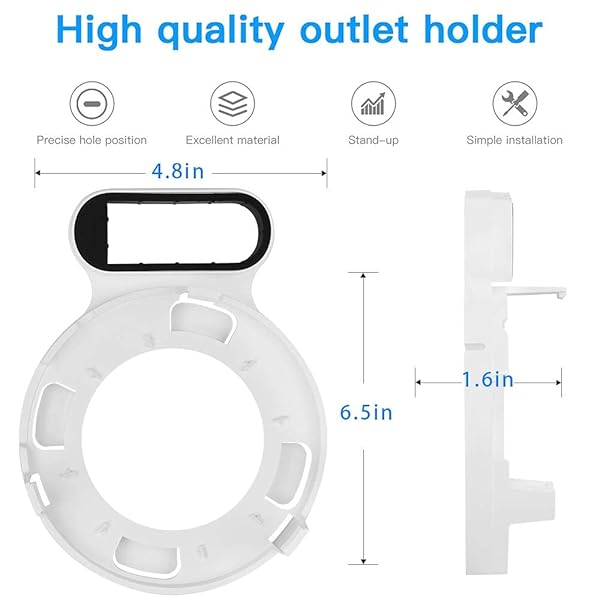 Koroao Koroao Outlet Holder Mount for TP-Link Deco M5 P7 Whole Home Mesh WiFi System Sturdy Wall Mount Bracket 1-Pack - View 3 of 7