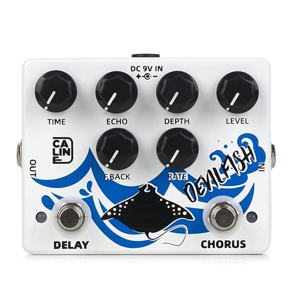 Caline Caline DCP03 Devilfish Chorus Delay Effect Pedal Dual Guitar Pedal for Enhanced Sound Quality and Versatility - View 4 of 7