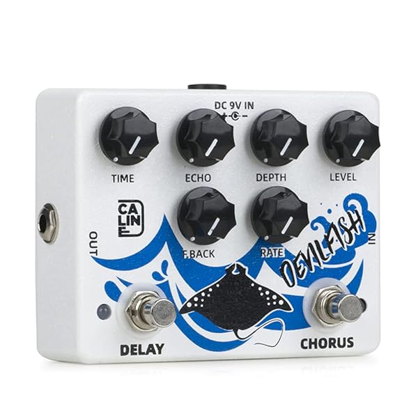 Caline Caline DCP03 Devilfish Chorus Delay Effect Pedal Dual Guitar Pedal for Enhanced Sound Quality and Versatility - View 6 of 7