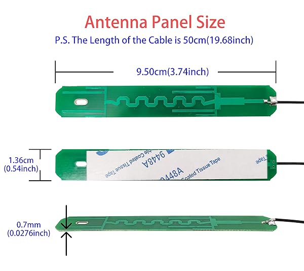 Tenmory 2 x 8dBi Dual Band WiFi Antenna for 2.4GHz and 5.8GHz MHF4 High Gain Signal Booster - View 3 of 7