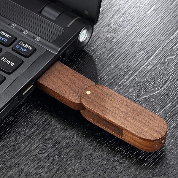 Garrulax GARRULAX Wooden USB Flash Drive 8GB 16GB 32GB USB2.0 Memory Stick Storage Pendrive Thumb Drive 64GB Walnut Wood - View 6 of 6
