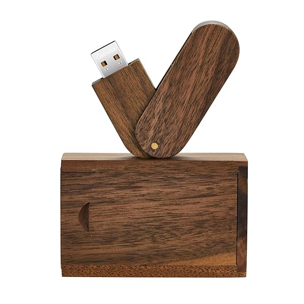 Garrulax GARRULAX Wooden USB Flash Drive 8GB 16GB 32GB USB2.0 Memory Stick Storage Pendrive Thumb Drive 64GB Walnut Wood