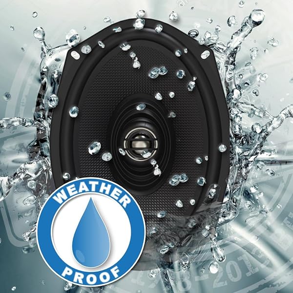 Hogtunes Hogtunes 692-XL High Performance 400 Watt 6x9 Speakers for Harley Davidson Motorcycles 1998 and Current Saddlebag Lids 2 Pack - View 7 of 11