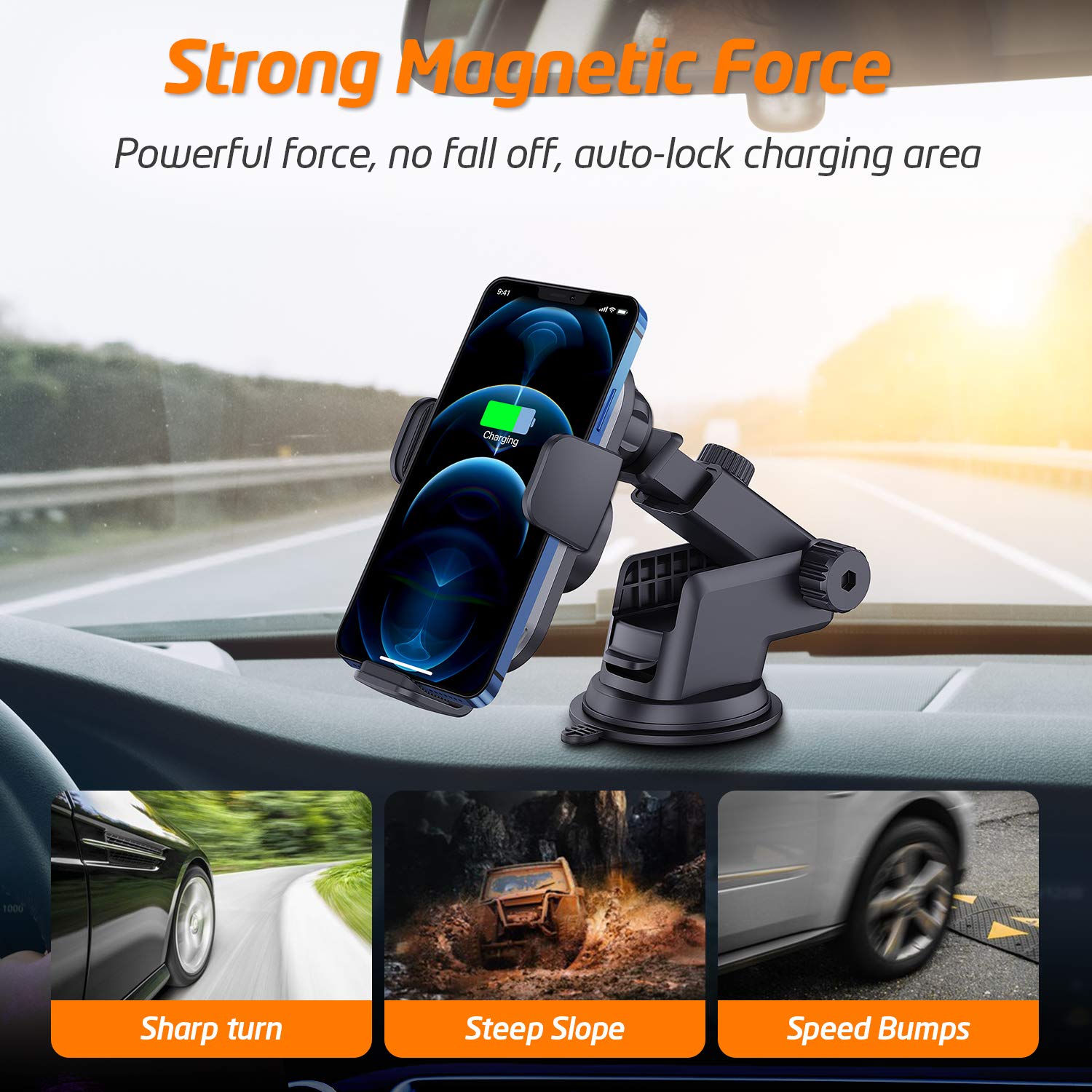 WixGear Buy WixGear Wireless Car Charger - Auto-Clamping 15W Qi Fast Charger for iPhone & Samsung | New Version! - View 2 of 8