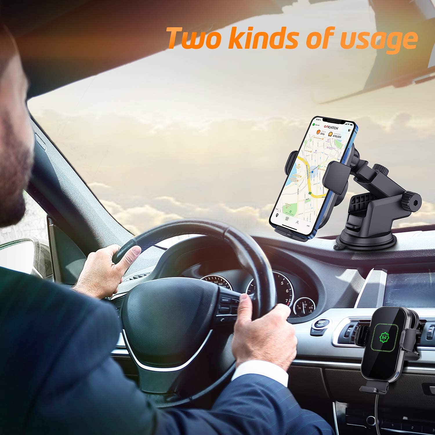 WixGear Buy WixGear Wireless Car Charger - Auto-Clamping 15W Qi Fast Charger for iPhone & Samsung | New Version! - View 3 of 8