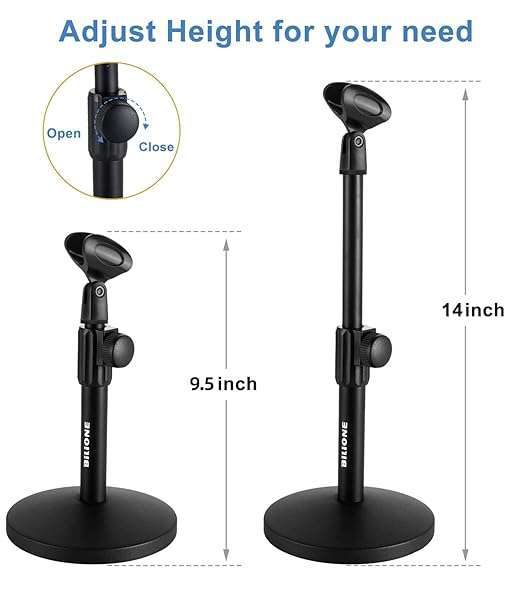 BILIONE Upgrade Your Sound: BILIONE Adjustable Desktop Microphone Stand with Pop Filter & Shock Mount - View 7 of 10