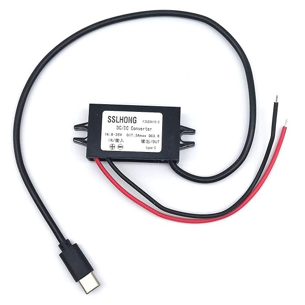 SSLHONG SSLHONG QC3.0 USB C DC DC Converter Buck Module 8-35V to 5V 3A Type C USB Output Voltage Regulator Charger