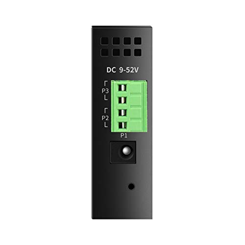 STEAMEMO STEAMEMO 5-Port Industrial Ethernet Switch DIN-Rail Mount 100Mbps Ports 1Gbps Switching Rugged Metal Housing Lifetime Protection - View 8 of 8