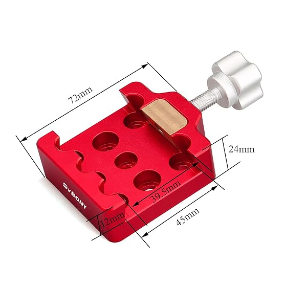 SVBONY SVBONY Medium Dovetail Clamp with Brass Screws for Telescopes and Cameras Red Color - View 10 of 10