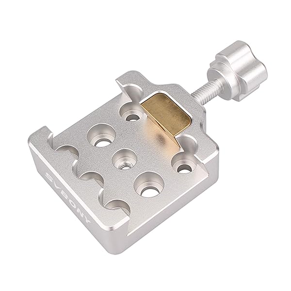 SVBONY Medium Dovetail Clamp with Brass Screws for Telescopes and Cameras Silver Finish