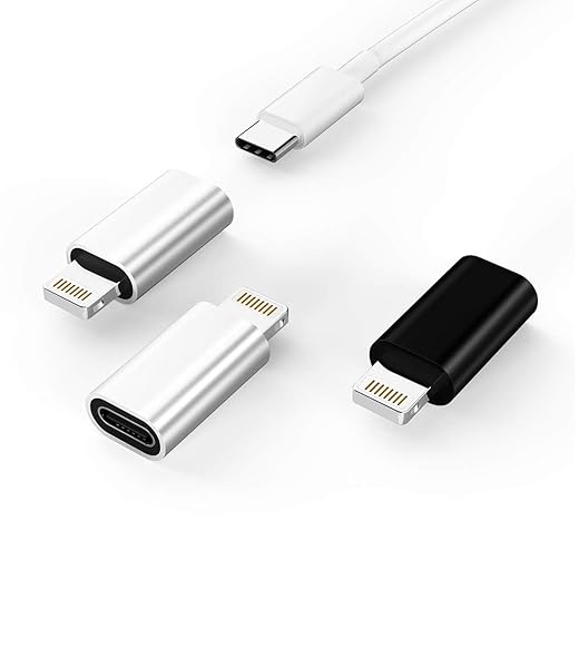 3-Pack USB C to Lightning Adapter for iPhone & iPad - Fast Charging Cable for Apple Devices
