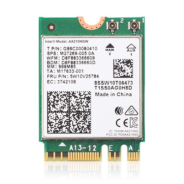 FocusFoto FocusFoto AX210NGW Dual Band WiFi Card 6E: 3000Mbps Intel 802.11AX with Bluetooth 5.2 for Laptops & PCs