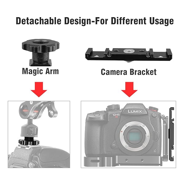 ChromLives Chromlives Dual Hot Shoe Mount Bracket Aluminum Extension Bar Adapter for LED Video Light Screens - View 6 of 8