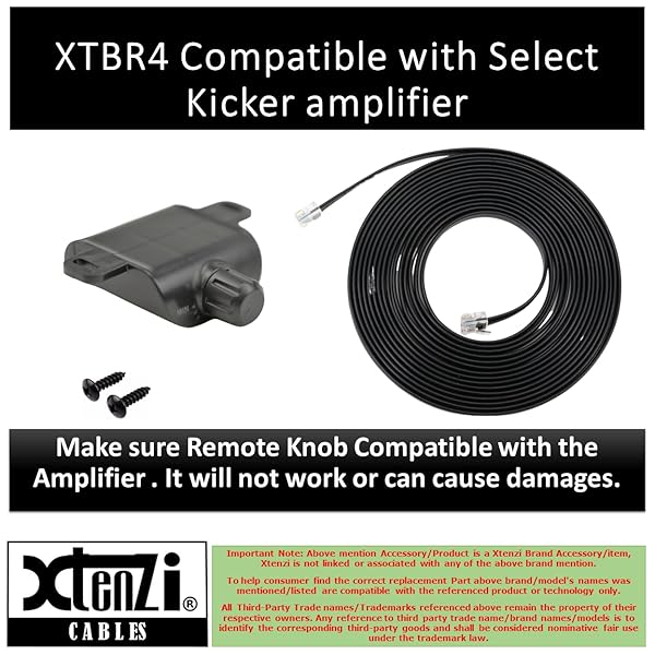 Xtenzi Xtenzi Amplifier Replacement Bass Knob Control Remote XTBR4 for Kicker IX ZX DX ZXM Amplifiers - View 3 of 10
