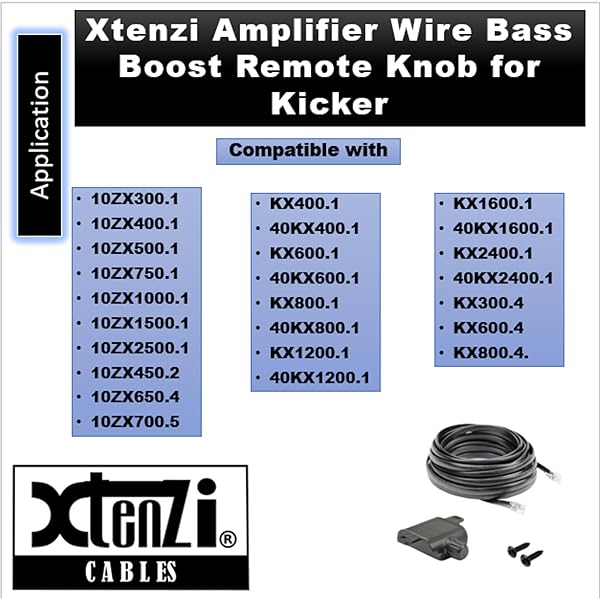 Xtenzi Xtenzi Amplifier Replacement Bass Knob Control Remote XTBR4 for Kicker IX ZX DX ZXM Amplifiers - View 7 of 10