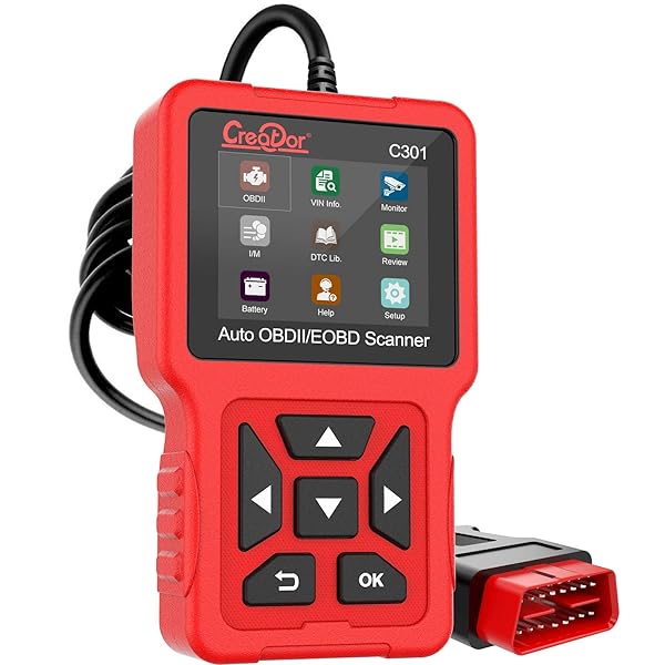Creator Creator C301 OBD2 Scanner Diagnostic Tool with Battery Test for All OBD-II Cars Since 1996 Check Engine Light Reader