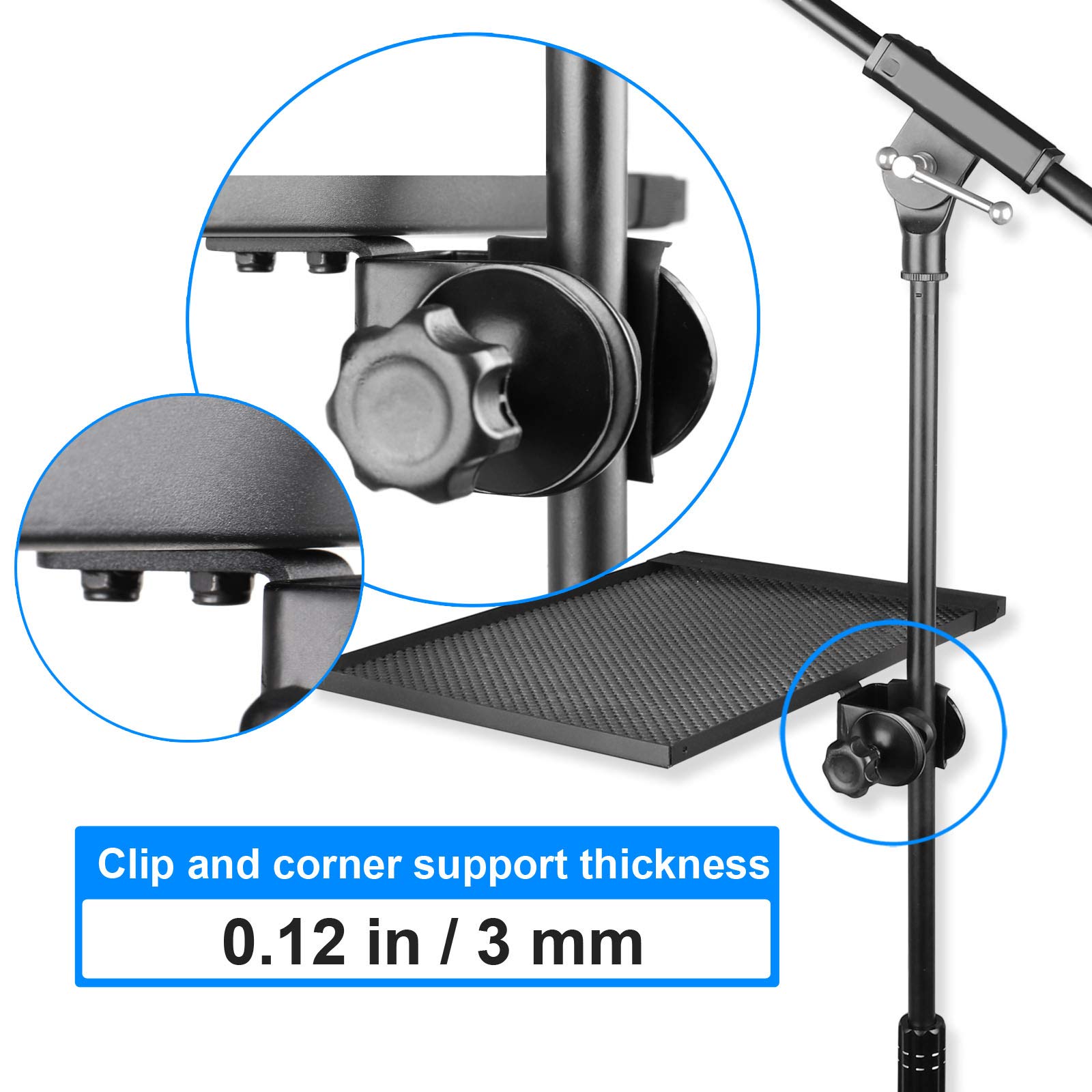 Mr.Power Mr Power Microphone Stand Rack Tray Holder for Stage Live Streaming Recording Large 13 x 9 - View 5 of 8