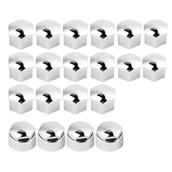 Yosoo Health Gear 17mm Wheel Nut Covers 20pcs Universal Lug Nut Covers Grey Silver for Most Car Wheels - View 4 of 10