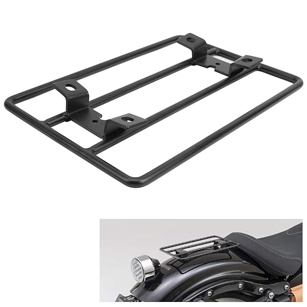Akozon Rear Fender Motorcycle Luggage Rack Steel Pipe Bracket for BOLT BOLT R-SPEC XV950R 2014 to 2018 Solo Seat Luggage Shelf M516-B019 Black - View 4 of 10