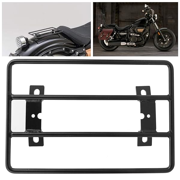 Akozon Rear Fender Motorcycle Luggage Rack Steel Pipe Bracket for BOLT BOLT R-SPEC XV950R 2014 to 2018 Solo Seat Luggage Shelf M516-B019 Black