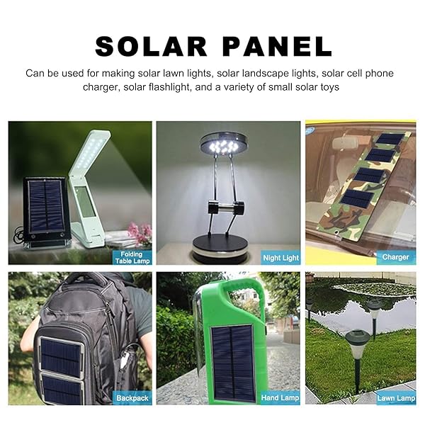 Eujgoov 3Pcs Mini Solar Panel DC 6V Polysilicon Charger Module Kit - DIY Solar System with 30cm Cable - View 6 of 10