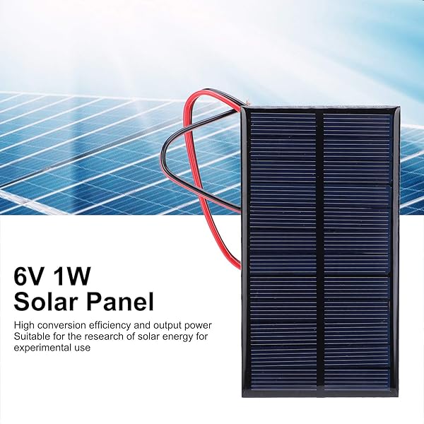 Eujgoov 3Pcs Mini Solar Panel DC 6V Polysilicon Charger Module Kit - DIY Solar System with 30cm Cable - View 7 of 10