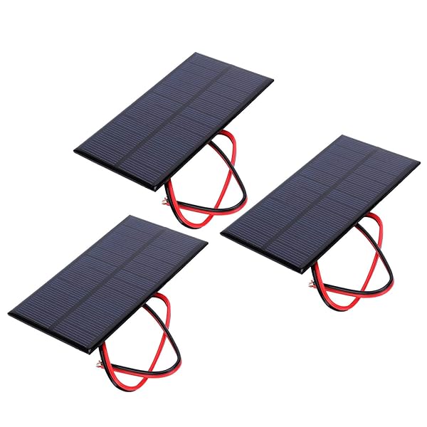 Eujgoov 3Pcs Mini Solar Panel DC 6V Polysilicon Charger Module Kit - DIY Solar System with 30cm Cable - View 2 of 10