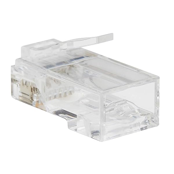 TRIPP LITE Tripp Lite Cat6 RJ45 Pass-Through UTP Modular Plug 50 Pack Clear TAA Compliant High Speed Networking Solution - View 4 of 8