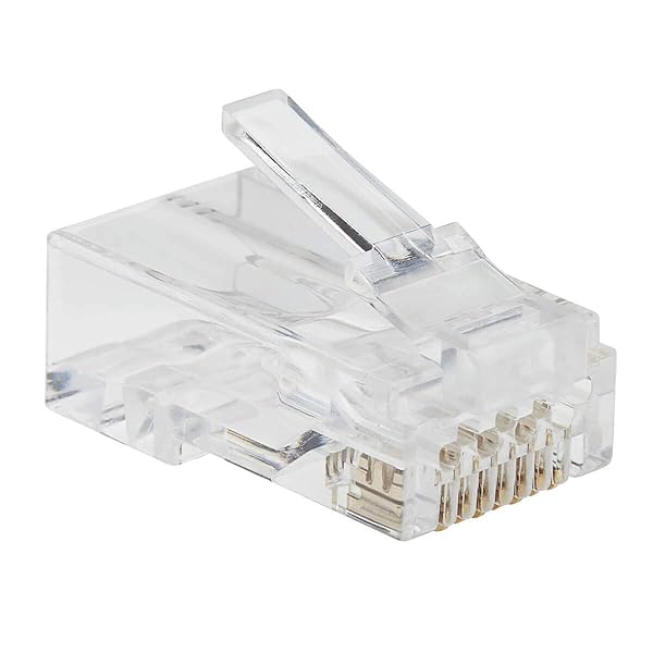TRIPP LITE Tripp Lite Cat6 RJ45 Pass-Through UTP Modular Plug 50 Pack Clear TAA Compliant High Speed Networking Solution