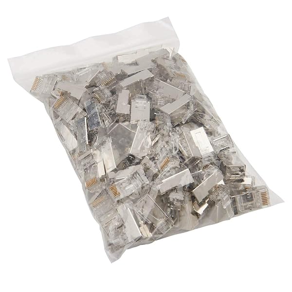 TRIPP LITE Tripp Lite Ca6 RJ45 Pass Through FTP Modular Plug 100 Pack for High Speed Networking - View 4 of 8
