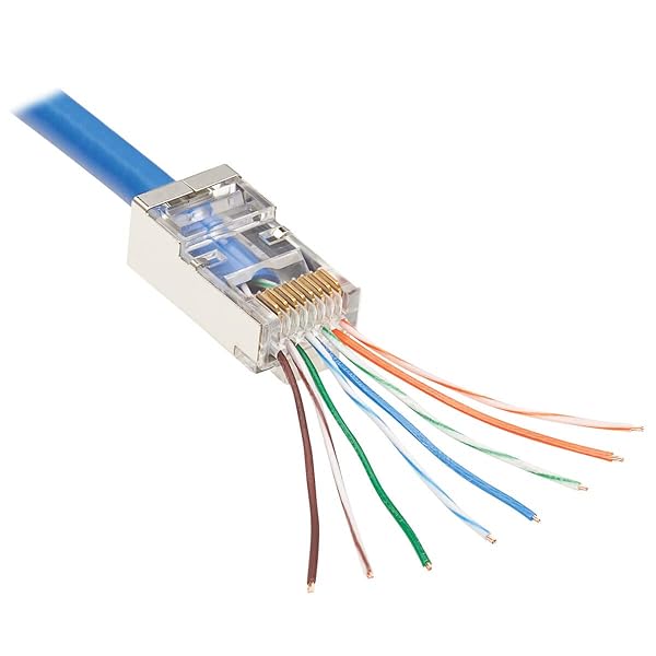 TRIPP LITE Tripp Lite Ca6 RJ45 Pass Through FTP Modular Plug 100 Pack for High Speed Networking - View 5 of 8