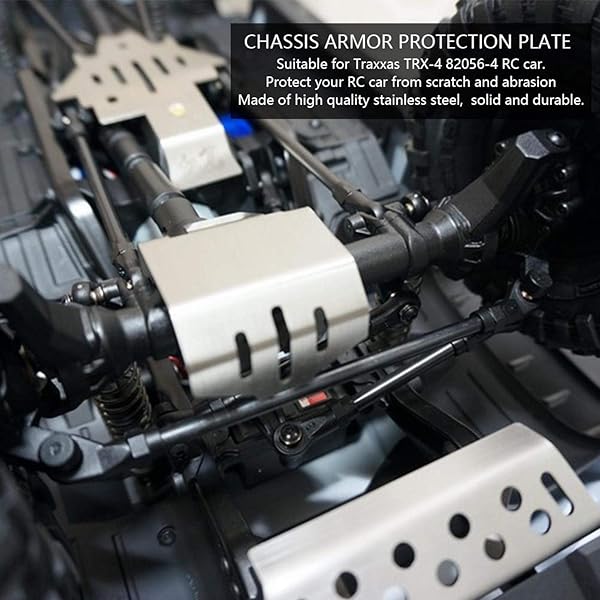 Yosoo Health Gear Yosoo Health Gear Stainless Steel RC Chassis Armors Set for 82056-4 RC Car Skid Plate Protector - View 4 of 10