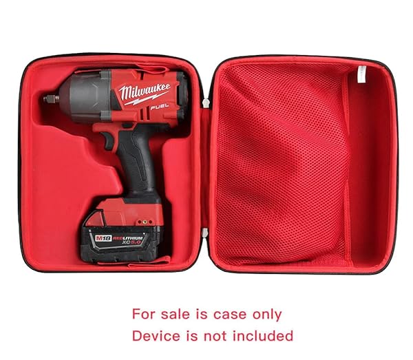 Hermitshell Hermitshell Hard Travel Case for Milwaukee M18 Fuel High Torque Impact Wrench with Drill Battery Pack and Charger Style 2 - View 3 of 7