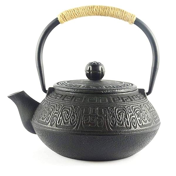 HwaGui Japanese Tetsubin Cast Iron Kettle 600ml Teapot with Stainless Steel Infuser for Loose Leaf Tea Ancient Pattern - View 2 of 8