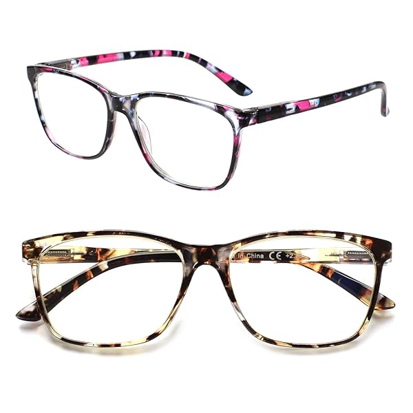 SIGVAN SIGVAN Ladies Reading Glasses Blue Light Blocking Fashion Eyeglasses for Women Multicolour 3.50 Spring Hinge Pattern Print - View 6 of 8