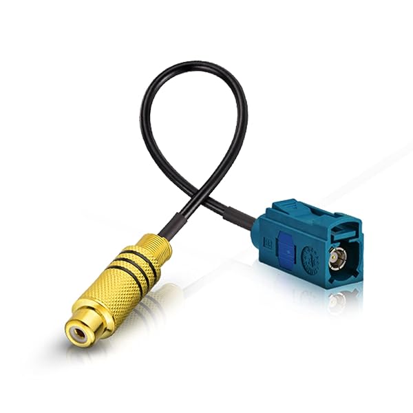 Superbat Superbat Fakra to RCA Cable 6 Inch RCA Female to Blue Fakra Z Female Coax Pigtail for Aftermarket Radio and Rear View Camera - View 3 of 7