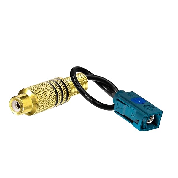 Superbat Superbat Fakra to RCA Cable 6 Inch RCA Female to Blue Fakra Z Female Coax Pigtail for Aftermarket Radio and Rear View Camera - View 4 of 7