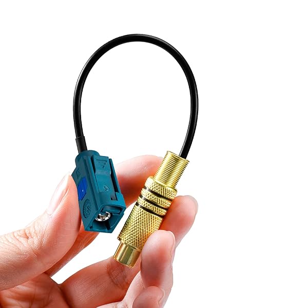 Superbat Superbat Fakra to RCA Cable 6 Inch RCA Female to Blue Fakra Z Female Coax Pigtail for Aftermarket Radio and Rear View Camera - View 5 of 7