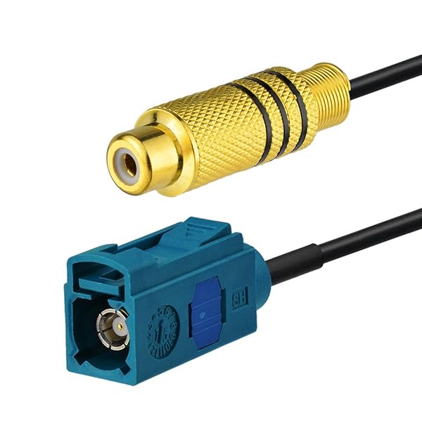 Superbat Superbat Fakra to RCA Cable 6 Inch RCA Female to Blue Fakra Z Female Coax Pigtail for Aftermarket Radio and Rear View Camera - View 2 of 7
