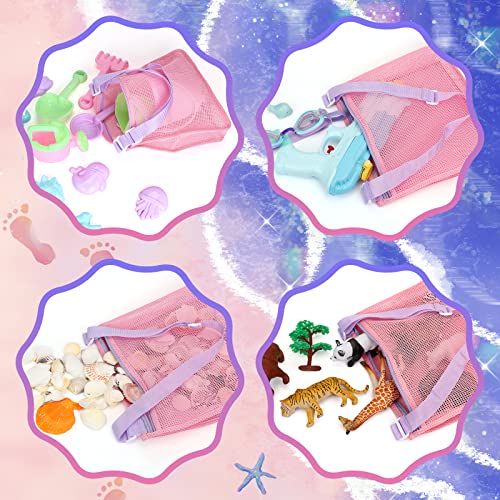 Tagitary Tagitary Beach Sand Toys Set for Kids 3-10 Includes Bucket Watering Can Shovel Rake Sand Molds and Beach Shell Bag - View 8 of 8